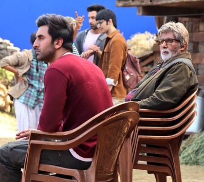 Megastar Amitabh Bachchan says he has to put four of himself into action to keep up with his "favourite" actor Ranbir Kapoor's talent on the sets of "Brahmastra". by .