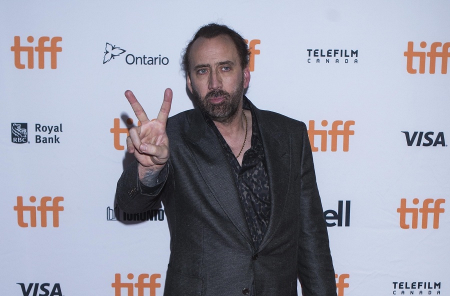 TORONTO, Sept. 10, 2017 (Xinhua) -- Actor Nicolas Cage attends the world premiere of the film "Mom and Dad" at Ryerson Theatre during the 2017 Toronto International Film Festival in Toronto, Canada, Sept. 9, 2017. (Xinhua/Zou Zheng/IANS) by .