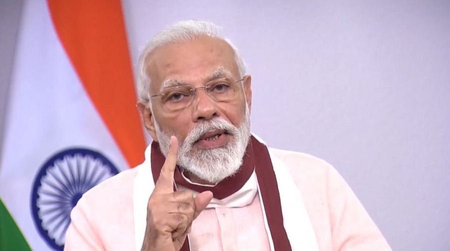 New Delhi: Prime Minister Narendra Modi addresses the nation on COVID-19 related issues, on May 12, 2020. (Photo: IANS/PIB) by .