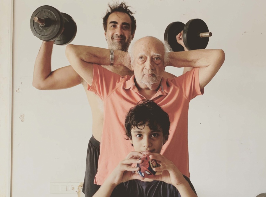 Lockdown diaries: Ranvir Shorey's workout tales with father, son. by .