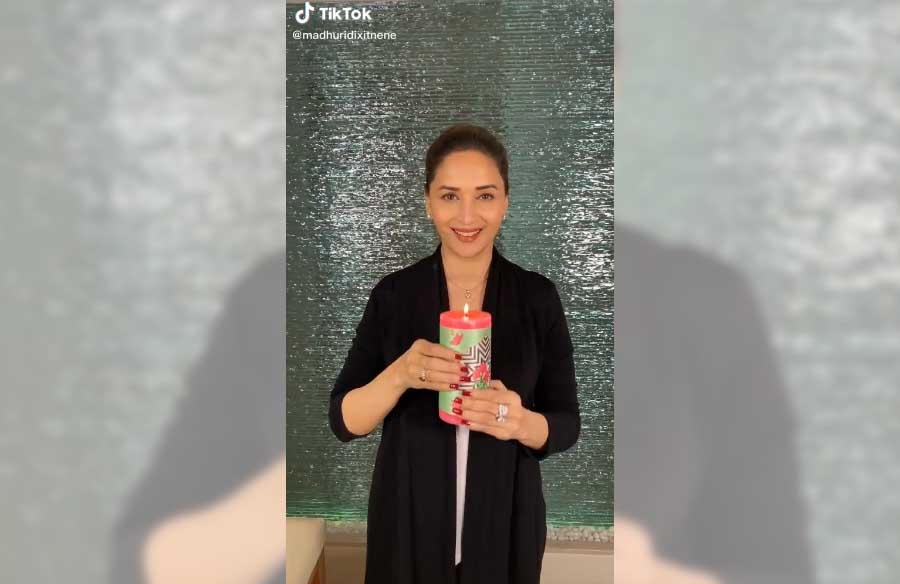 Madhuri Dixit's dance with a candle to spread positivity. by .