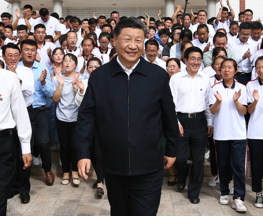 ZHANGYE, Aug. 21, 2019 (Xinhua) -- Chinese President Xi Jinping, also general secretary of the Communist Party of China Central Committee and chairman of the Central Military Commission, makes an inspection tour to the Bailie school in Shandan County of Zhangye, northwest China's Gansu Province, Aug. 20, 2019. (Xinhua/Xie Huanchi/IANS)n On Aug. 8, the UN Support Mission in Libya (UNSMIL) called for a humanitarian truce on the occasion of the holly Eid al-Adha, on which both parties agreed. (Photo by Amru Salahuddien/Xinhua/IANS) by .