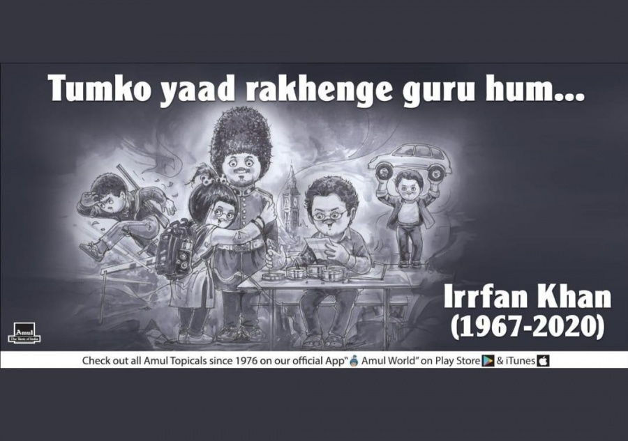 Rishi Kapoor, Irrfan Khan now have Amul ad tributes. by .