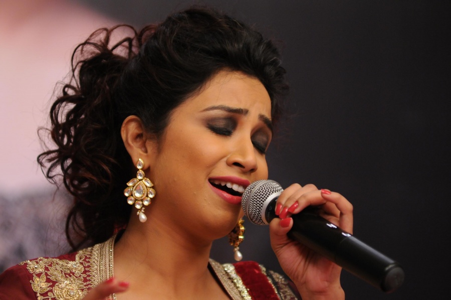 Singer Shreya Ghoshal during the launch of Shreya Ghoshal first ghazal album Humnasheen in Mumbai, on March 11, 2014. (Photo: IANS) by .