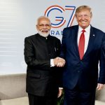 Biarritz: Prime Minister Narendra Modi meets US President Donald Trump on the sidelines of the G7 Summit in Biarritz, France on Aug 26, 2019. (Photo: IANS/MEA) by .