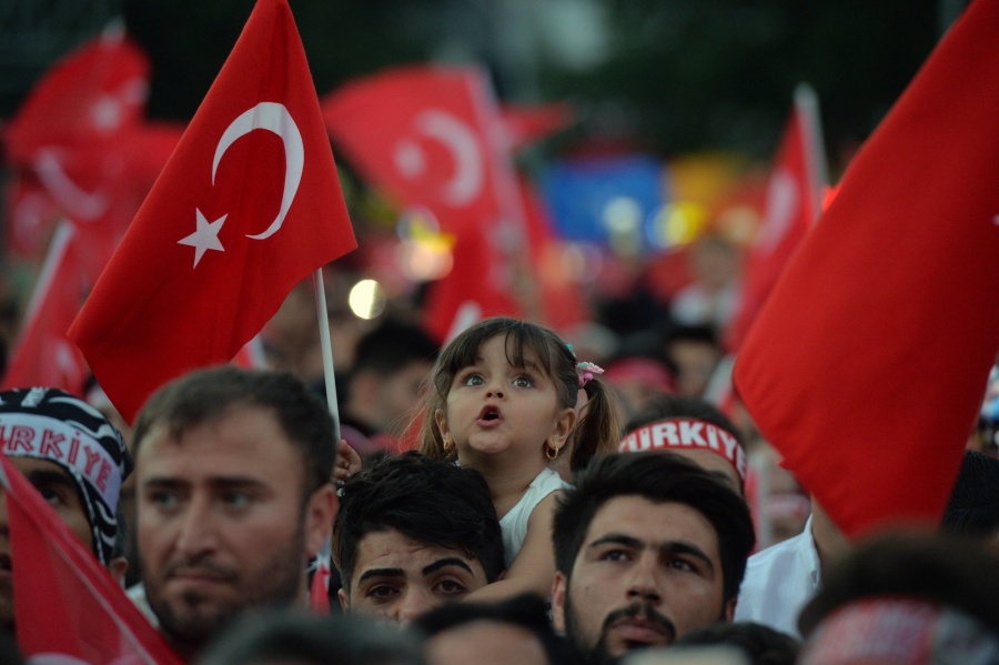 ANKARA, July 16, 2018 (Xinhua) -- People attend a commemoration event marking the second anniversary of the defeated failed coup in 2016 in Ankara, Turkey, July 15, 2018. (Xinhua/Mustafa Kaya/IANS) by .