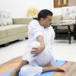 New Delhi: Delhi Chief Minister Arvind Kejriwal practices yoga asanas - postures - on the occasion of 6th International Yoga Day in New Delhi on June 21, 2020. (Photo: IANS) by .
