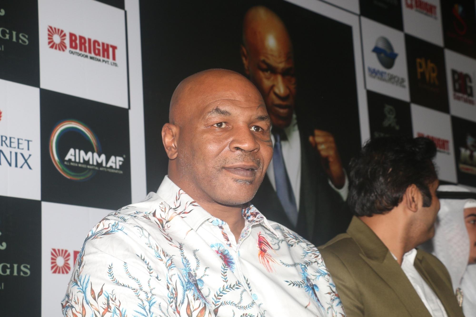 Mumbai: Former American boxer Mike Tyson during a press conference on 'Kumite 1 League', in Mumbai on Sept 28, 2018. (Photo: IANS) by .