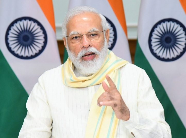 New Delhi: Prime Minister Narendra Modi addresses at the launch of PM Garib Kalyan Rojgar Abhiyaan through video conferencing, in New Delhi on June 20, 2020. (Photo: IANS/PIB) by .