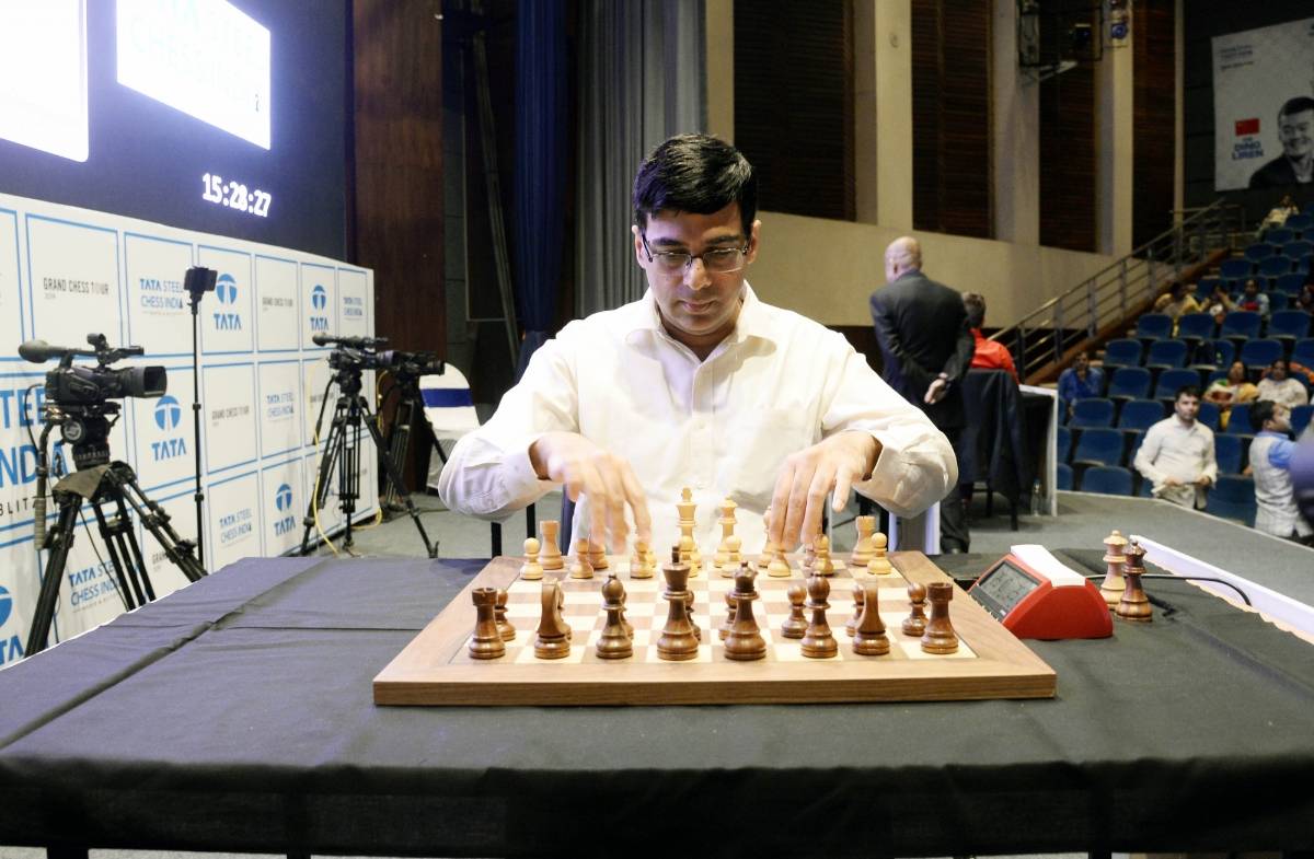 Kolkata: Indian chess Grandmaster Viswanathan Anand during Tata Steel Chess India Rapid and Blitz 2019 in Kolkata on Nov 22, 2019. (Photo: IANS) by .