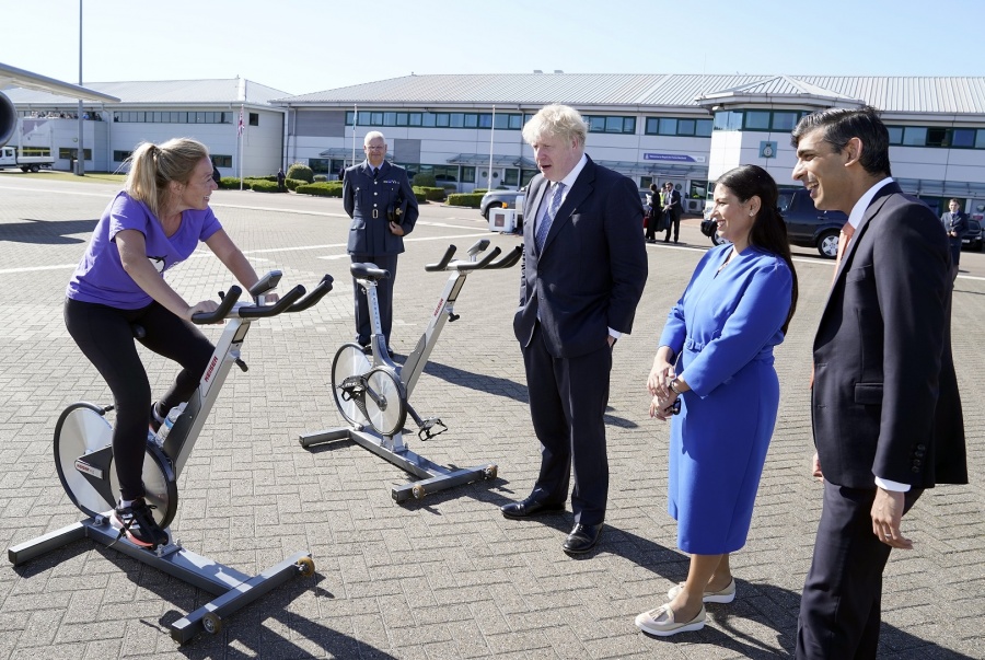 Boris Johnson and Rishi take part in 24 hour Cycle challenge by .