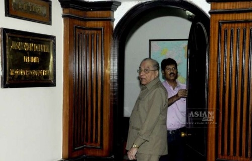 Jagmohan Dalmiya at the BCCI office